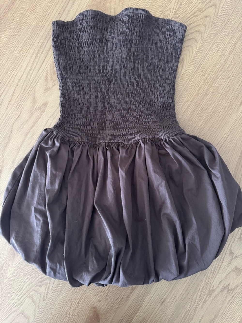 Princess Polly Chocolate Brown Smocked Strapless Dress